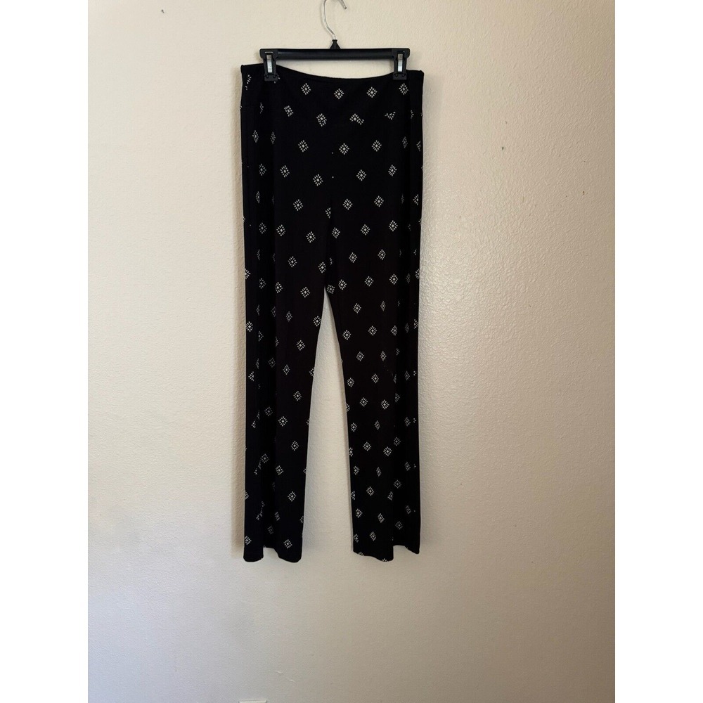 Coldwater‎ Creek Women's Straight Pull-On Pants High Rise Size Medium Geometric